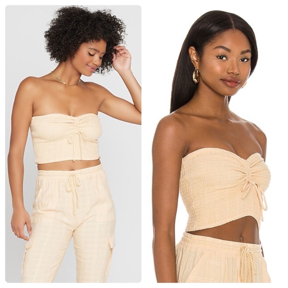L*Space | Cottagecore Coastal Cowgirl Smocked Tahiti Tube Top In Melon | S